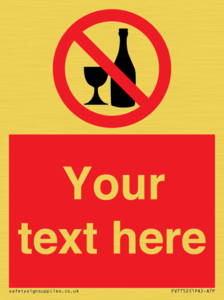 Custom prohibition no alcohol